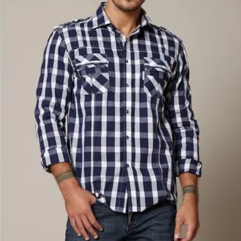 NEW five four JENSEN BLUE SHIRT M